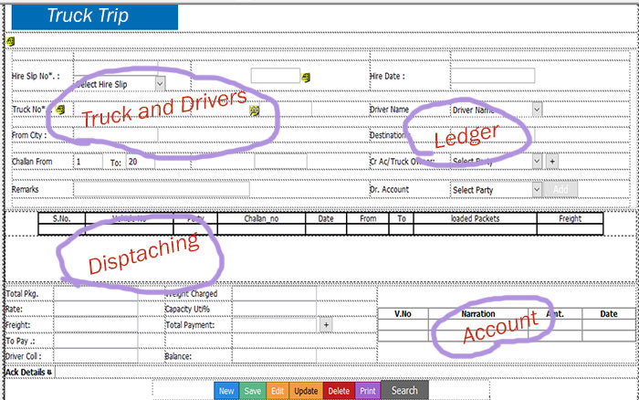 transport management software with truck trip management features