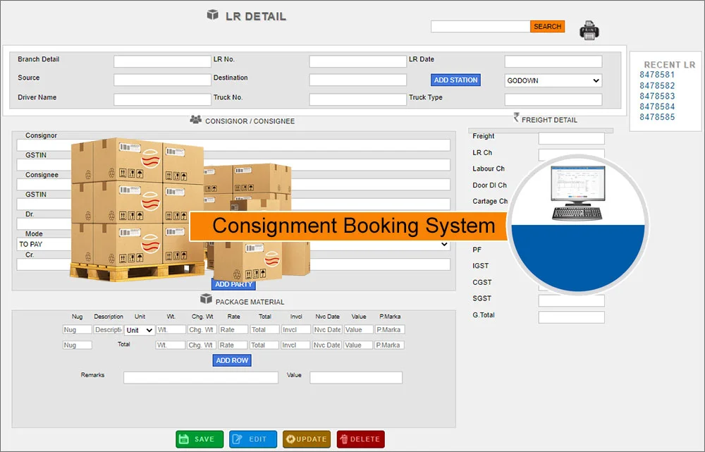 Consignment Booking Software