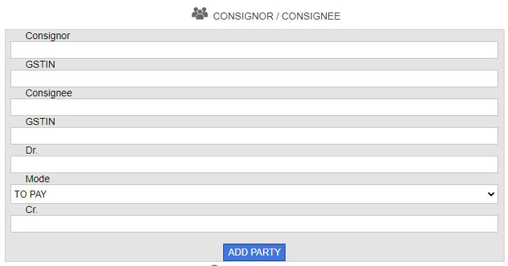 Consignor and Consignee Management