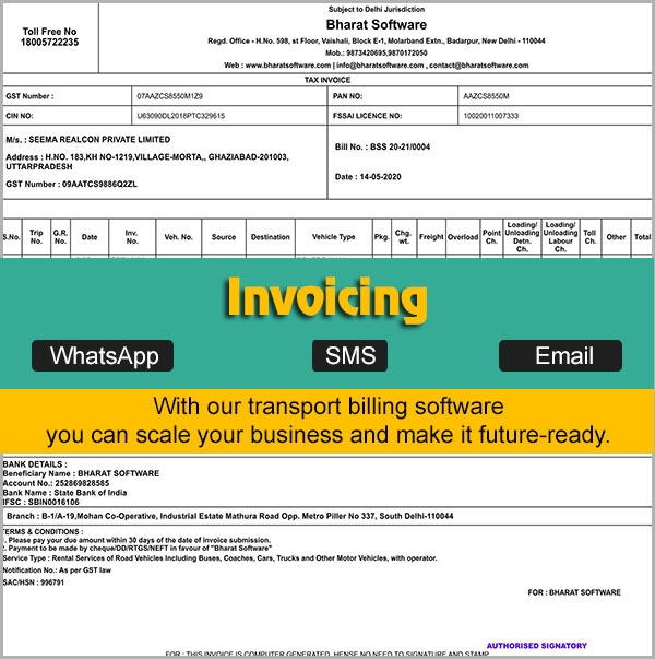 transport invoice format
