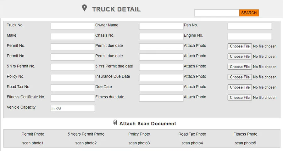 Truck Detail Tab