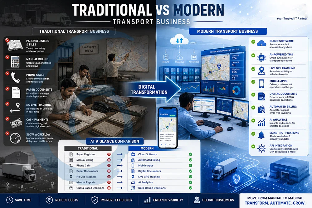 Traditional vs Modern Transport Business